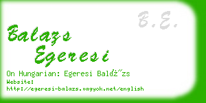 balazs egeresi business card